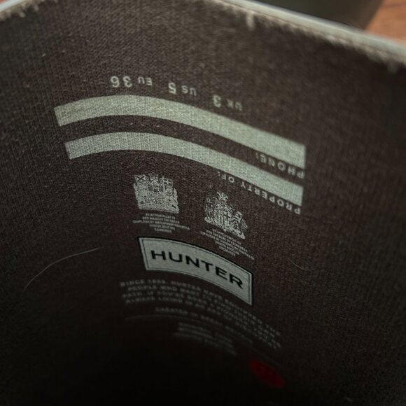 Hunter Women's Original Tall Green Knee-High Rain boots - Size 5 - Waterproof - Picture 4 of 6